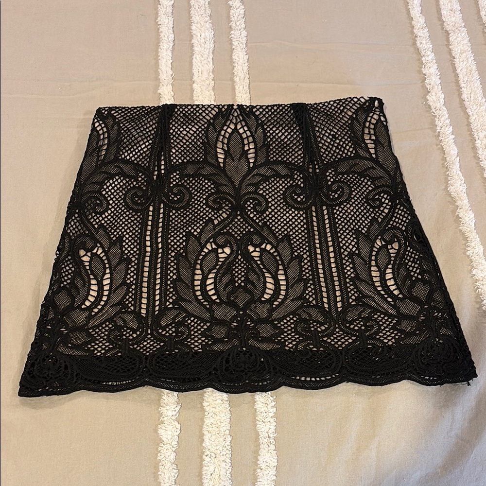 Elegant Black Lace Skirt